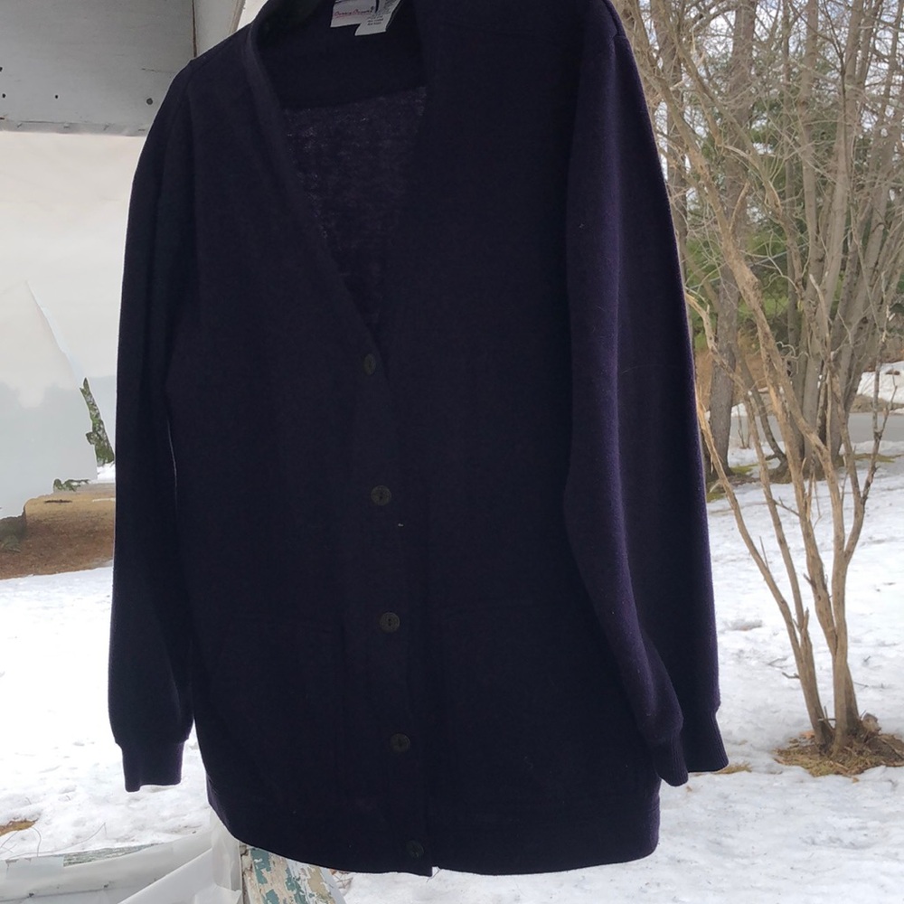 Navy Blue Cardigan Sweater